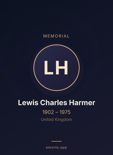Memorial portrait of Lewis Charles Harmer