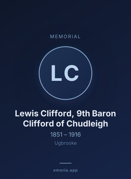 Memorial portrait of Lewis Clifford, 9th Baron Clifford of Chudleigh