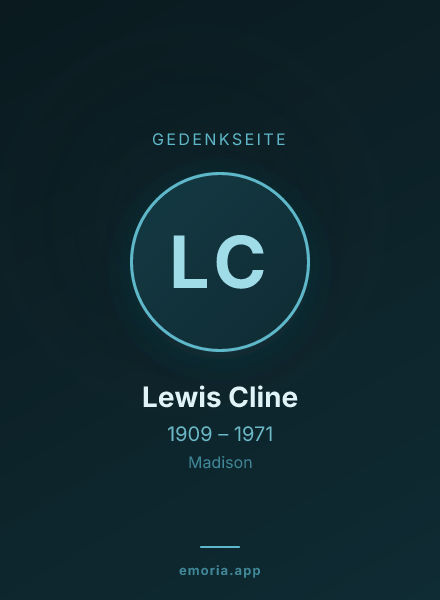 Gedenkportrait von Lewis Cline