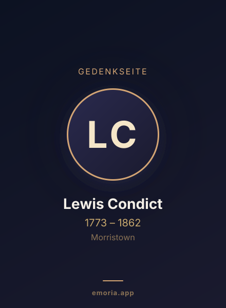 Gedenkportrait von Lewis Condict