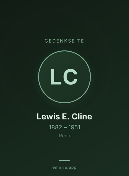 Gedenkportrait von Lewis E. Cline