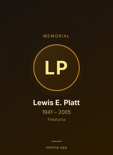 Memorial portrait of Lewis E. Platt