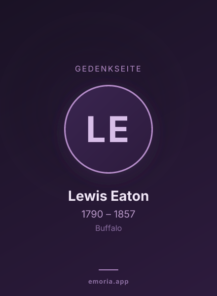 Gedenkportrait von Lewis Eaton