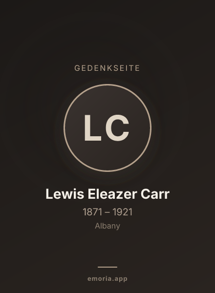 Gedenkportrait von Lewis Eleazer Carr