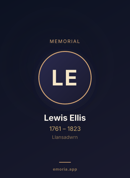 Memorial portrait of Lewis Ellis