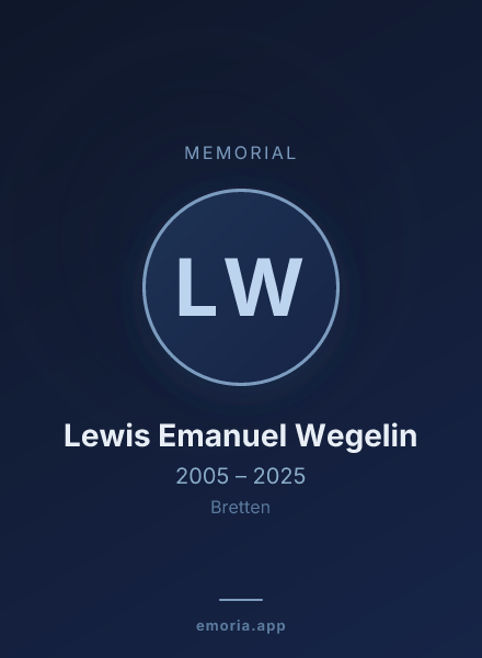 Memorial portrait of Lewis Emanuel Wegelin