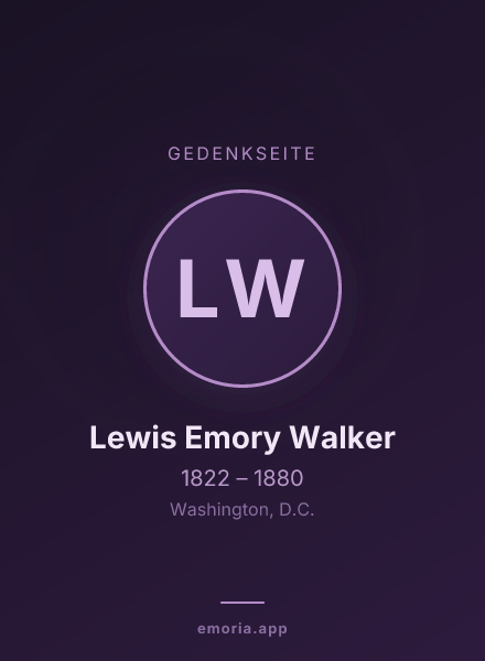 Gedenkportrait von Lewis Emory Walker