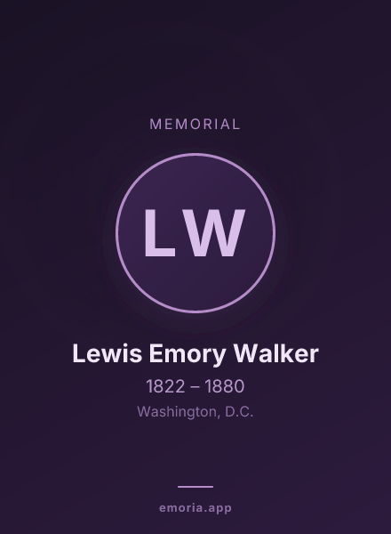 Memorial portrait of Lewis Emory Walker