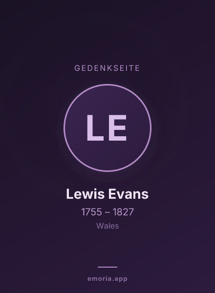 Gedenkportrait von Lewis Evans