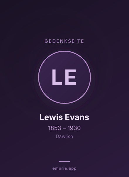 Gedenkportrait von Lewis Evans