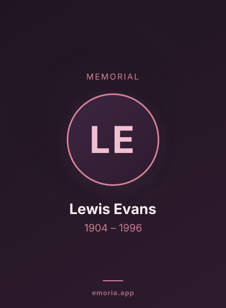 Memorial portrait of Lewis Evans