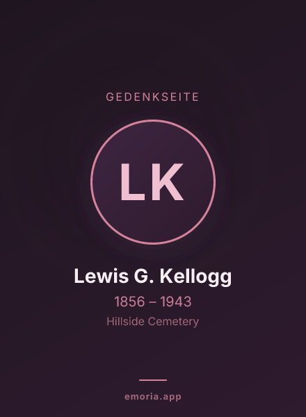 Gedenkportrait von Lewis G. Kellogg