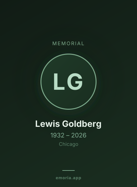 Memorial portrait of Lewis Goldberg