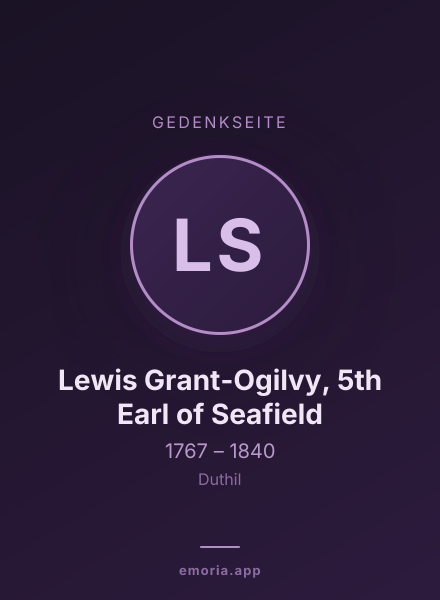 Gedenkportrait von Lewis Grant-Ogilvy, 5th Earl of Seafield