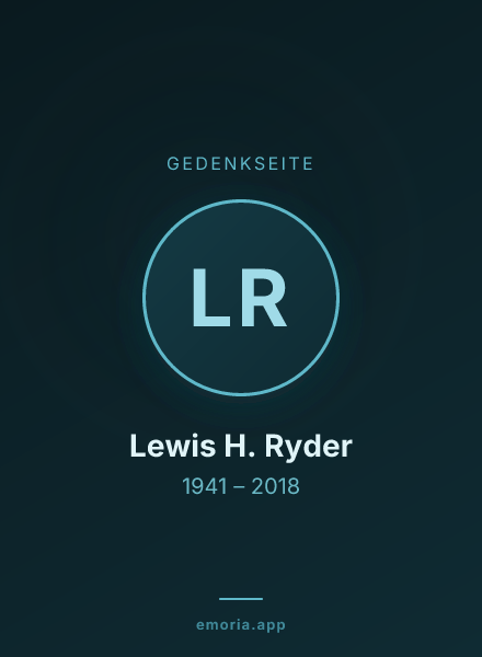 Gedenkportrait von Lewis H. Ryder