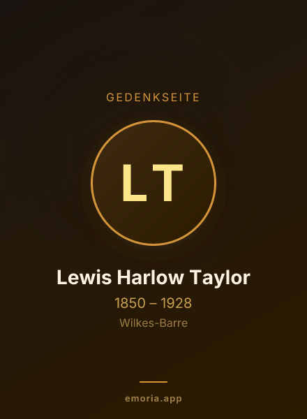 Gedenkportrait von Lewis Harlow Taylor