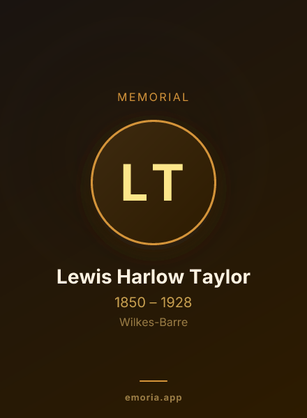 Memorial portrait of Lewis Harlow Taylor
