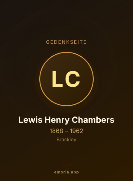 Gedenkportrait von Lewis Henry Chambers