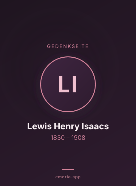 Gedenkportrait von Lewis Henry Isaacs