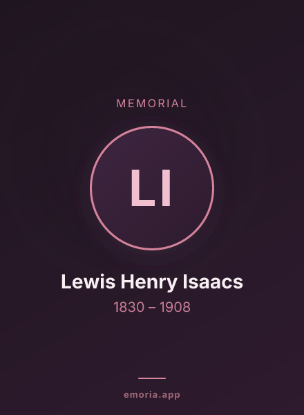 Memorial portrait of Lewis Henry Isaacs