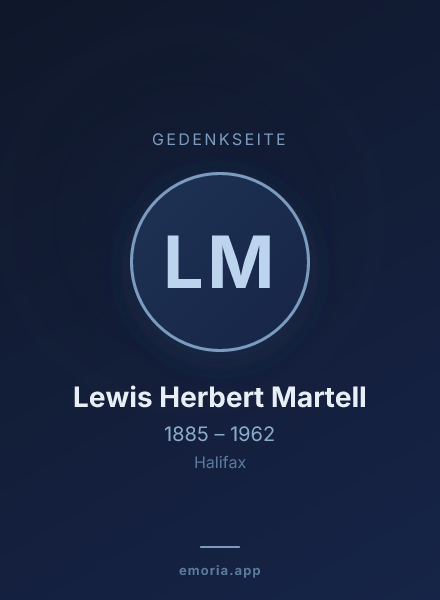 Gedenkportrait von Lewis Herbert Martell