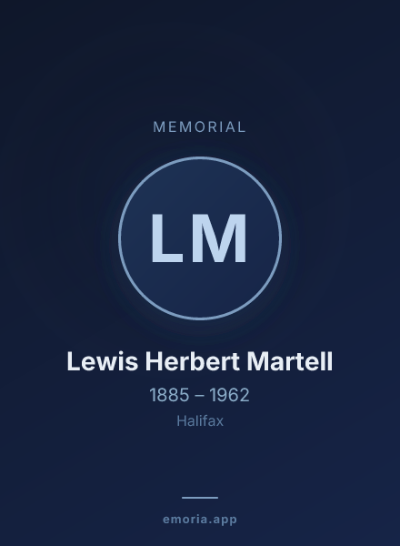 Memorial portrait of Lewis Herbert Martell