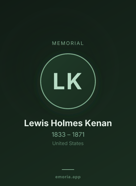 Memorial portrait of Lewis Holmes Kenan