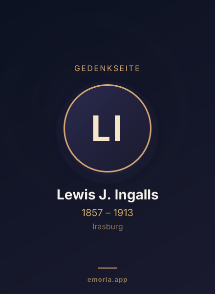 Gedenkportrait von Lewis J. Ingalls