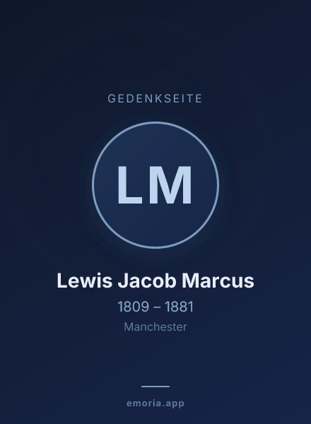 Gedenkportrait von Lewis Jacob Marcus