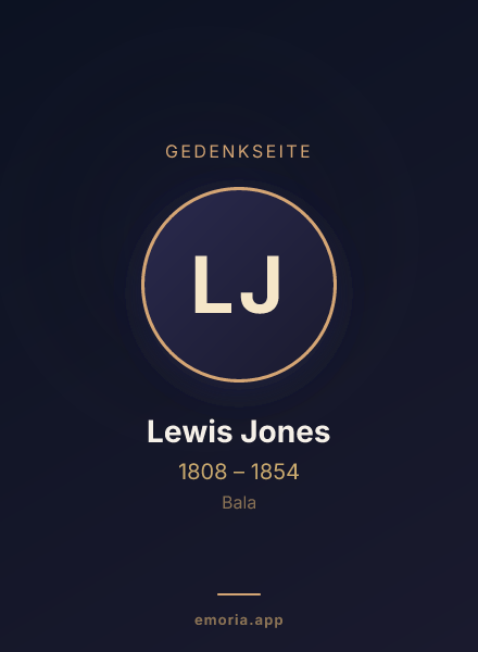 Gedenkportrait von Lewis Jones