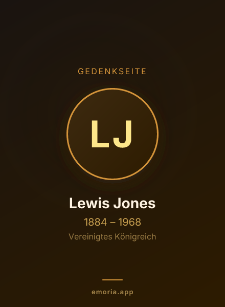 Gedenkportrait von Lewis Jones