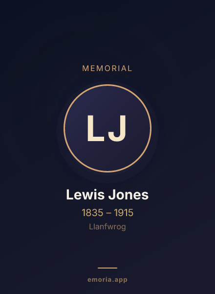 Memorial portrait of Lewis Jones