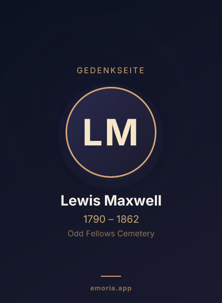 Gedenkportrait von Lewis Maxwell