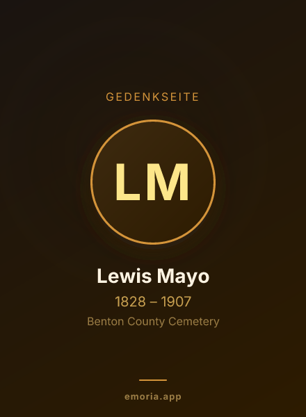 Gedenkportrait von Lewis Mayo