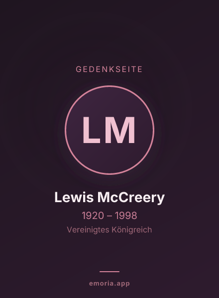 Gedenkportrait von Lewis McCreery
