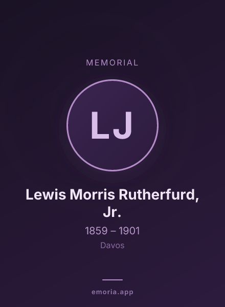 Memorial portrait of Lewis Morris Rutherfurd, Jr.