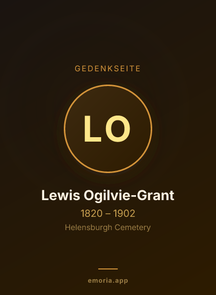 Gedenkportrait von Lewis Ogilvie-Grant