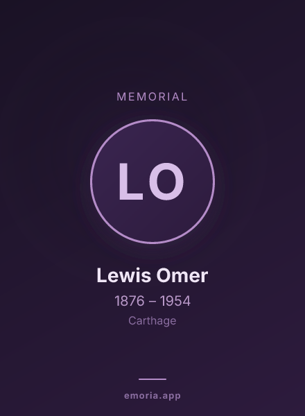 Memorial portrait of Lewis Omer