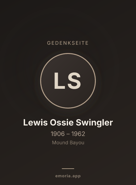 Gedenkportrait von Lewis Ossie Swingler