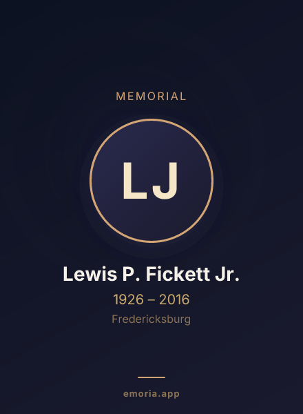 Memorial portrait of Lewis P. Fickett Jr.