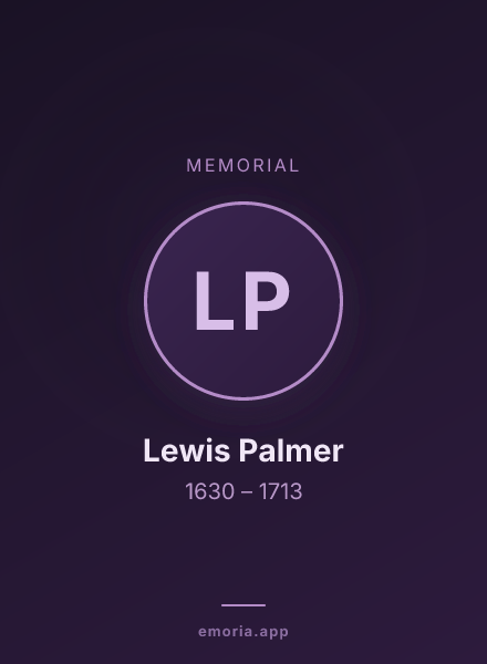 Memorial portrait of Lewis Palmer