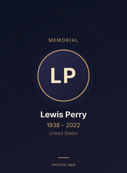 Memorial portrait of Lewis Perry