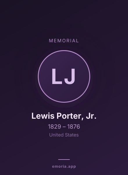 Memorial portrait of Lewis Porter, Jr.