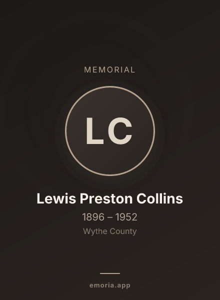 Memorial portrait of Lewis Preston Collins