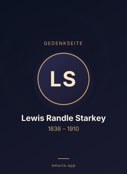 Gedenkportrait von Lewis Randle Starkey