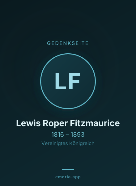 Gedenkportrait von Lewis Roper Fitzmaurice