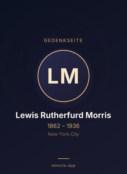 Gedenkportrait von Lewis Rutherfurd Morris