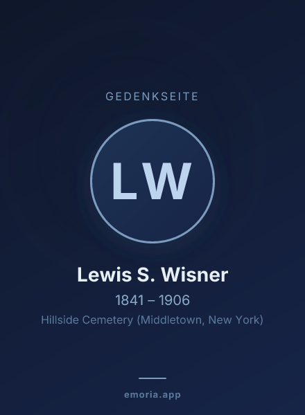 Gedenkportrait von Lewis S. Wisner