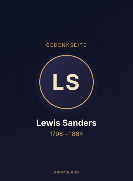 Gedenkportrait von Lewis Sanders