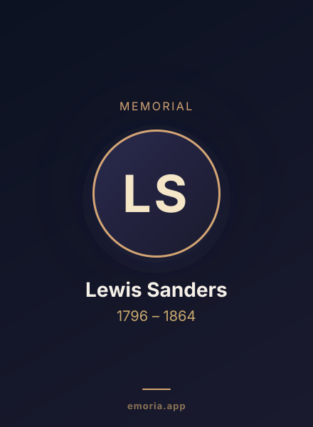 Memorial portrait of Lewis Sanders